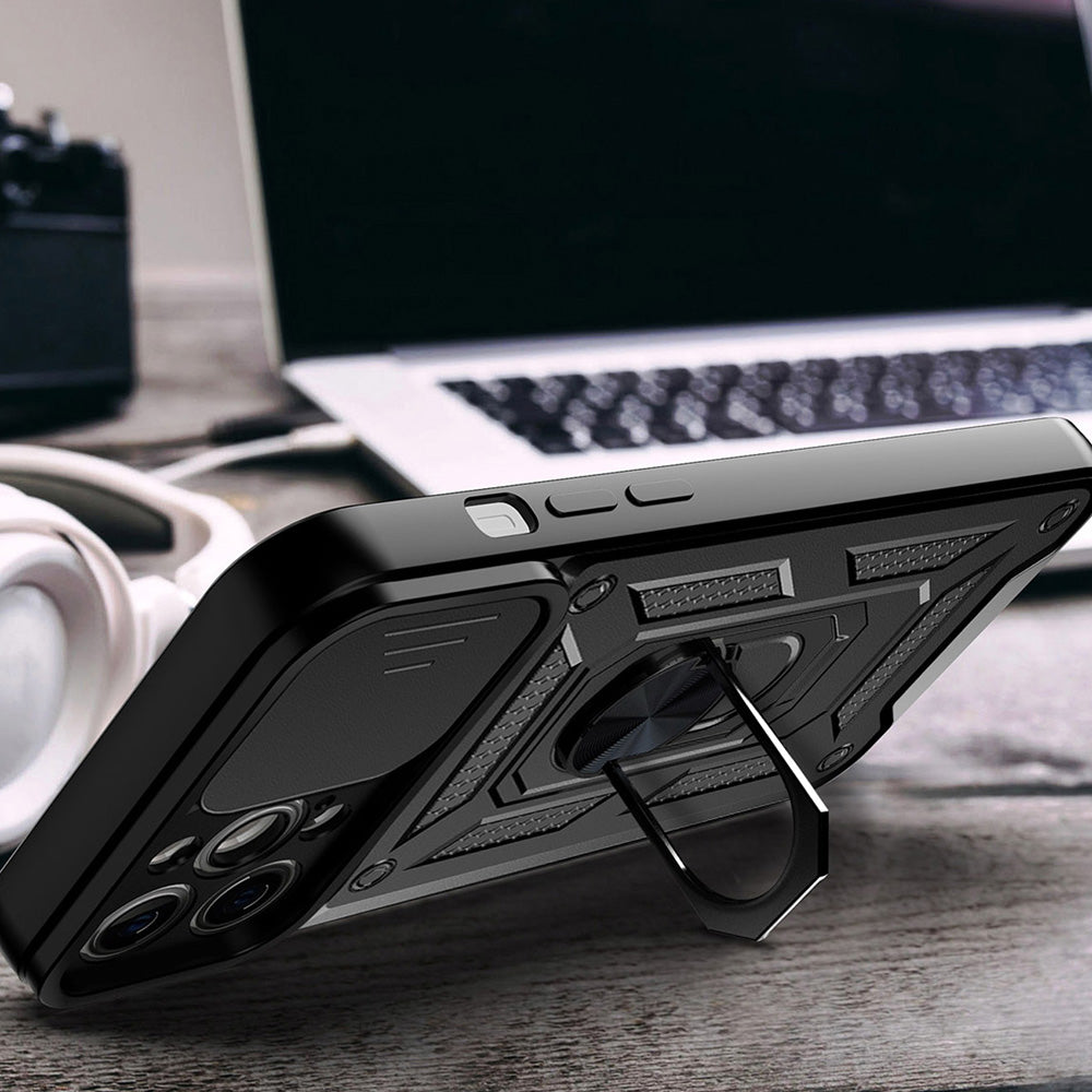 Custodia per Apple iPhone 13 Pro Max, Techsuit, CamShield, Nera