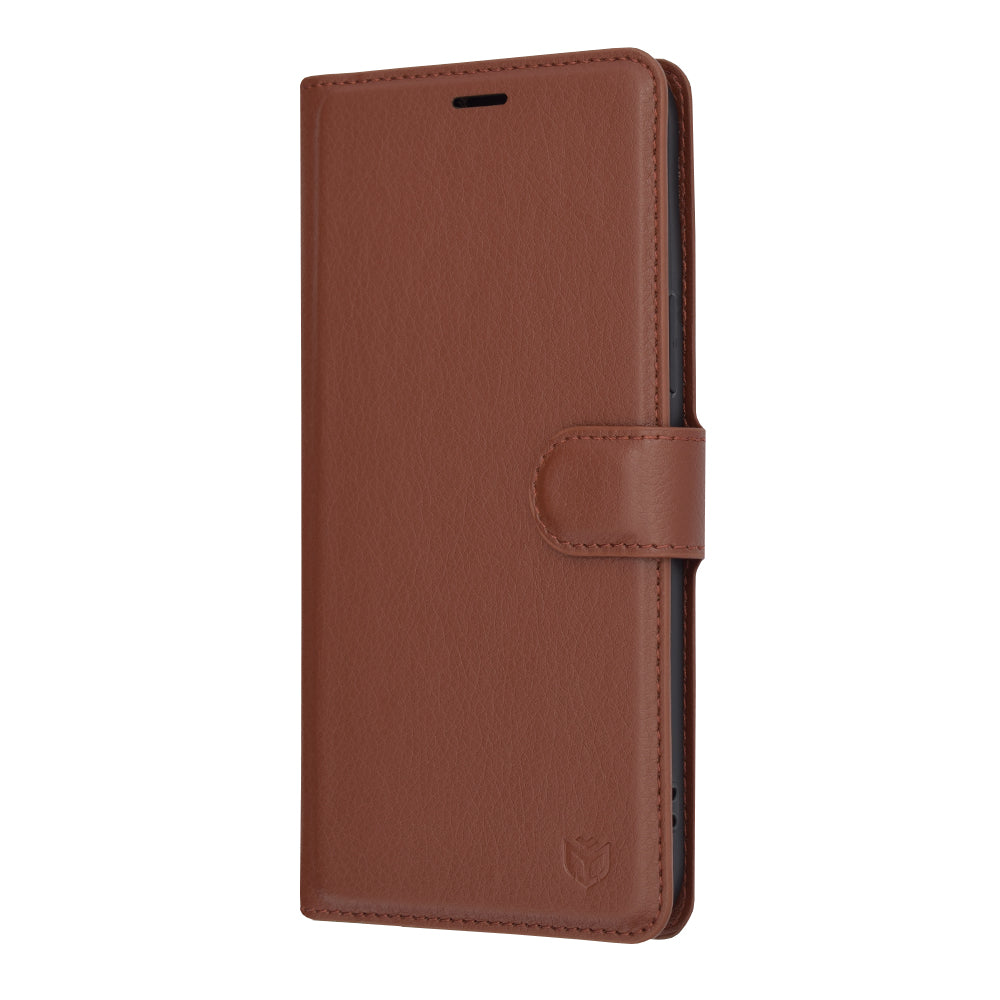 Custodia per Apple iPhone 13 Pro Max, Techsuit, Leather Folio, Marrone