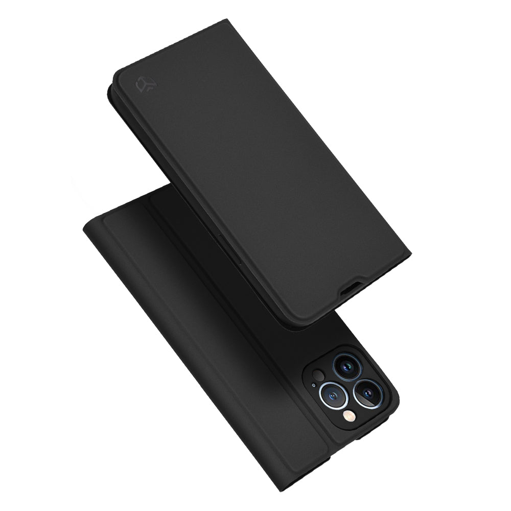Custodia per Apple iPhone 13 Pro Max, Techsuit, Magskin Book, Nera