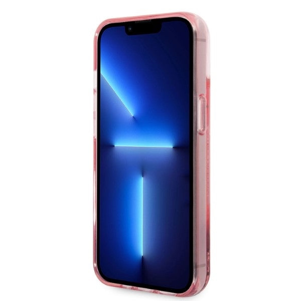 Custodia per Apple iPhone 14 Plus, Karl Lagerfeld, Glitter Karl's Head, Rosa