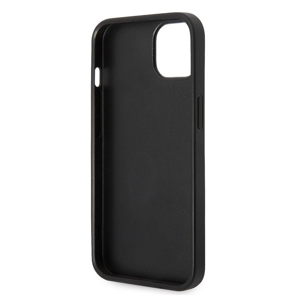 Custodia per Apple iPhone 14 Plus, Karl Lagerfeld, Saffiano Karl's Head, Nera