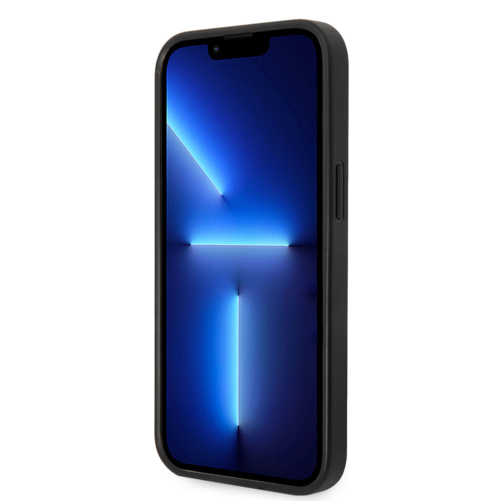 Custodia per Apple iPhone 14 Plus, Karl Lagerfeld, Saffiano Karl's Head, Nera