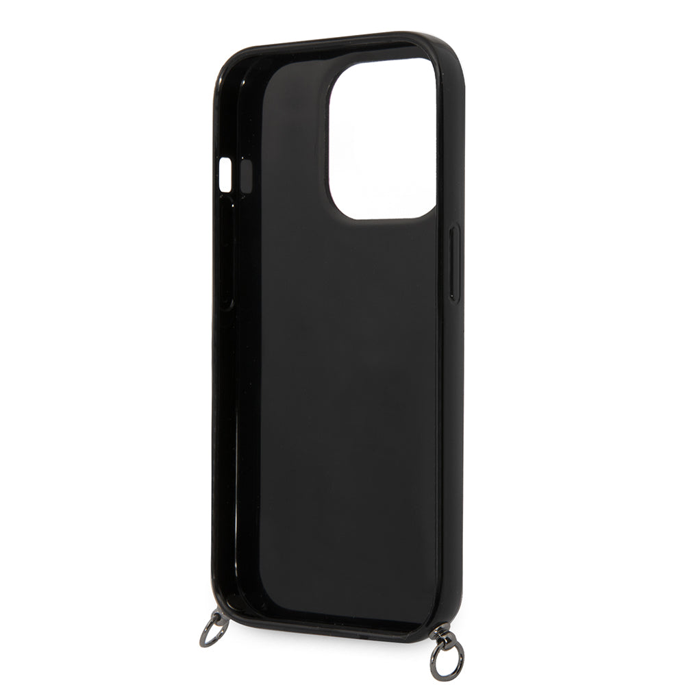 Custodia per Apple iPhone 14 Pro, Karl Lagerfeld, Color Stripes with Strap, Rosa