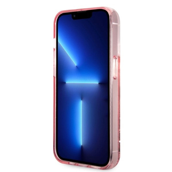 Custodia per Apple iPhone 14 Pro, Karl Lagerfeld, Glitter Karl's Head, Rosa