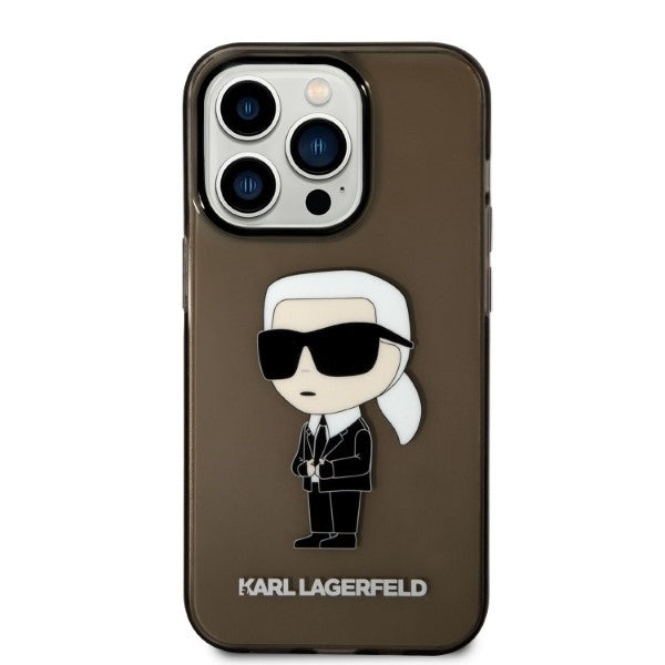 Custodia per Apple iPhone 14 Pro Max, Karl Lagerfeld, IML Ikonik NFT, Nera