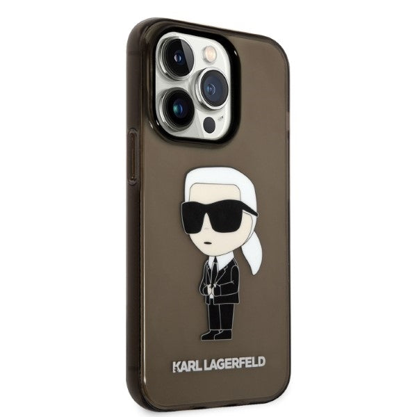 Custodia per Apple iPhone 14 Pro Max, Karl Lagerfeld, IML Ikonik NFT, Nera