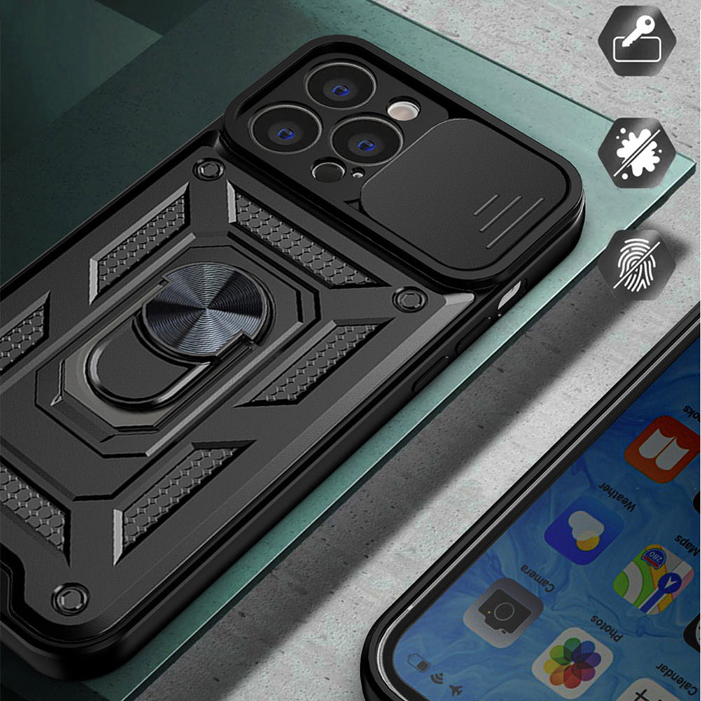 Custodia per Apple iPhone 14 Pro Max, Techsuit, CamShield, Nera
