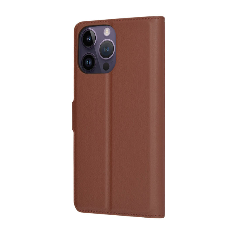Custodia per Apple iPhone 14 Pro Max, Techsuit, Leather Folio, Marrone