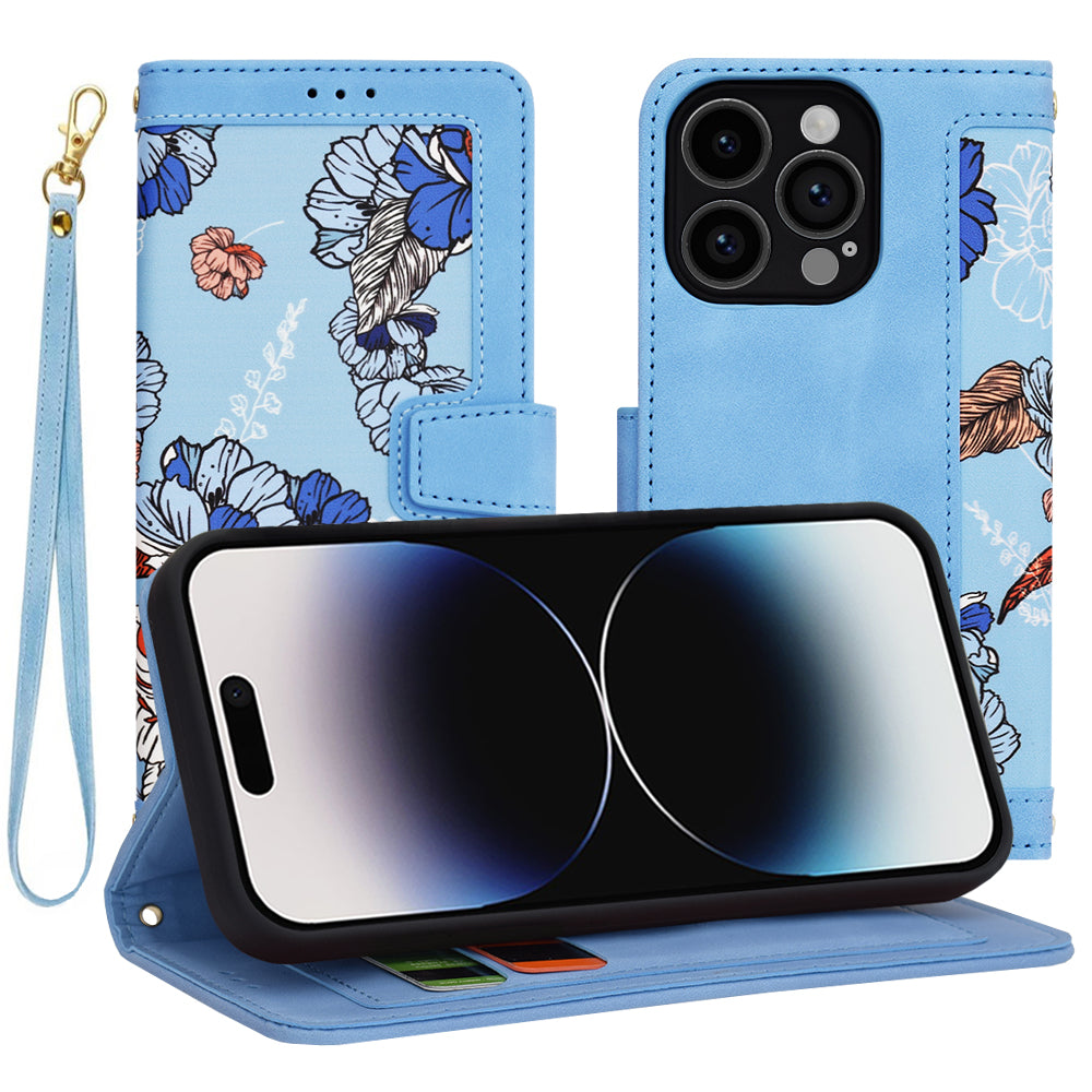 Custodia per Apple iPhone 14 Pro, Techsuit, FlipCraft, Blu