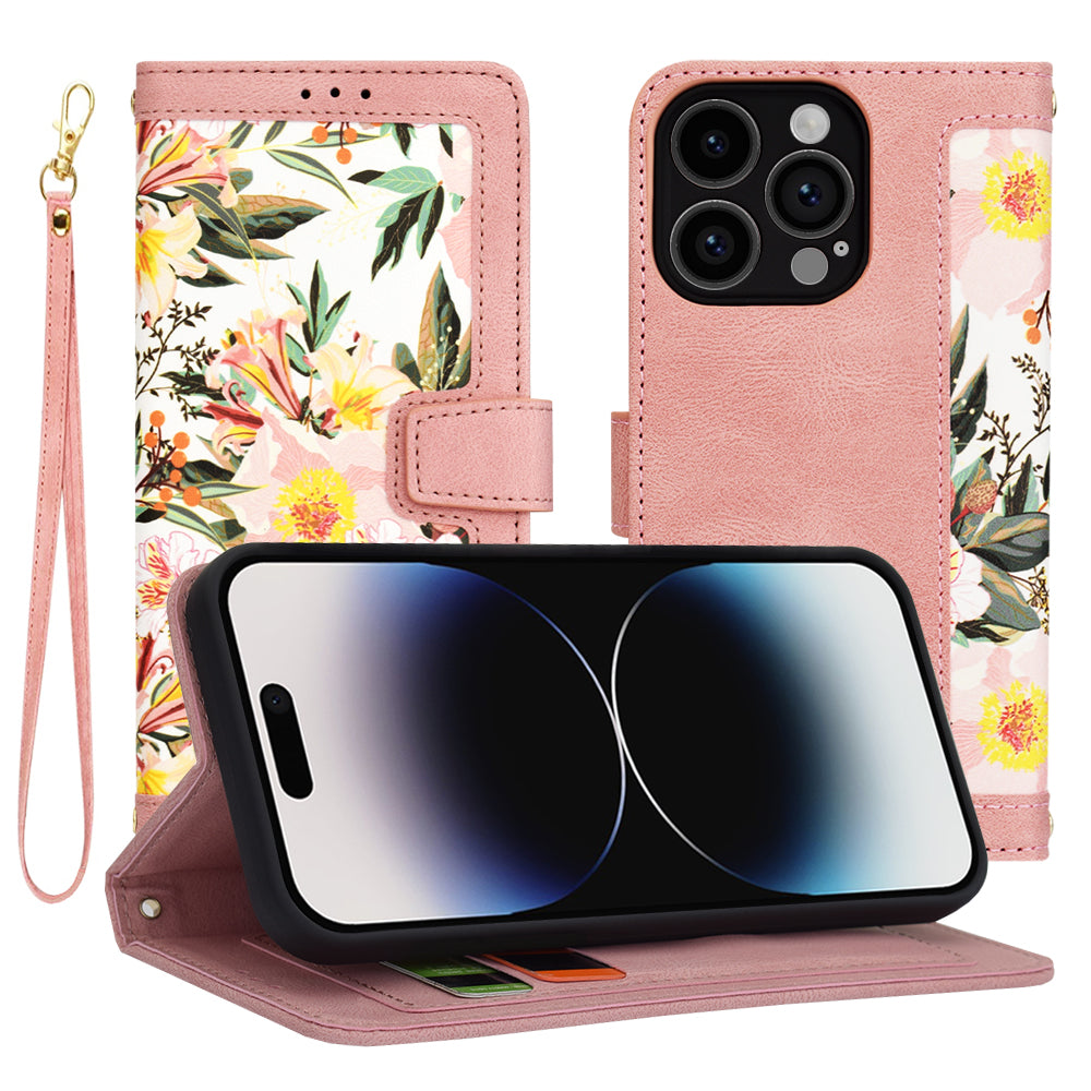 Custodia per Apple iPhone 14 Pro, Techsuit, FlipCraft, Rosa