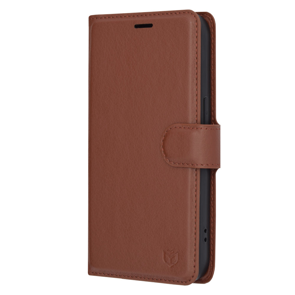 Custodia per Apple iPhone 14 Pro, Techsuit, Leather Folio, Marrone