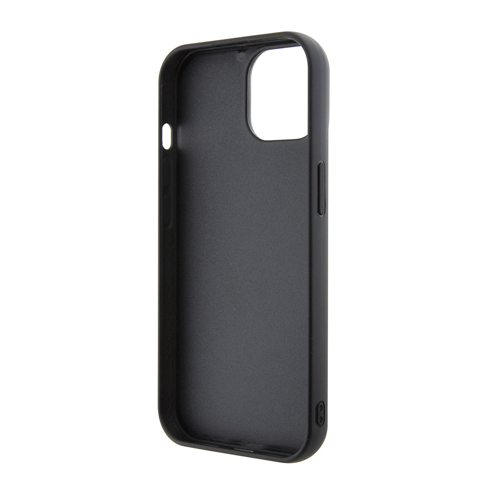 Custodia per Apple iPhone 15, Karl Lagerfeld, 3D Rubber Multi Logo, Nera