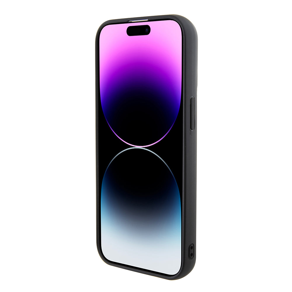 Custodia per Apple iPhone 15, Karl Lagerfeld, 3D Rubber Multi Logo, Nera