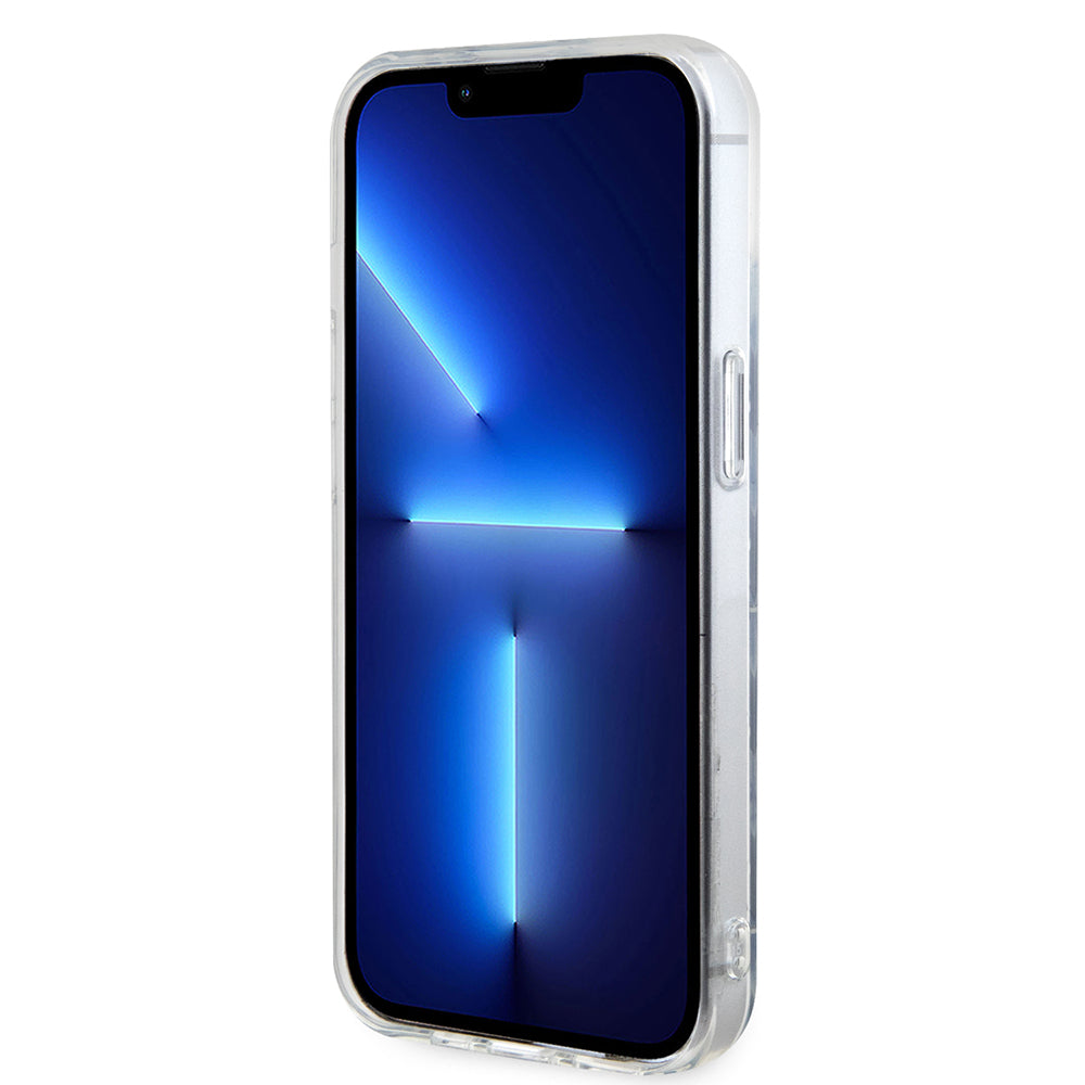 Custodia per Apple iPhone 15, Karl Lagerfeld, Monogram Choupette, Trasparente