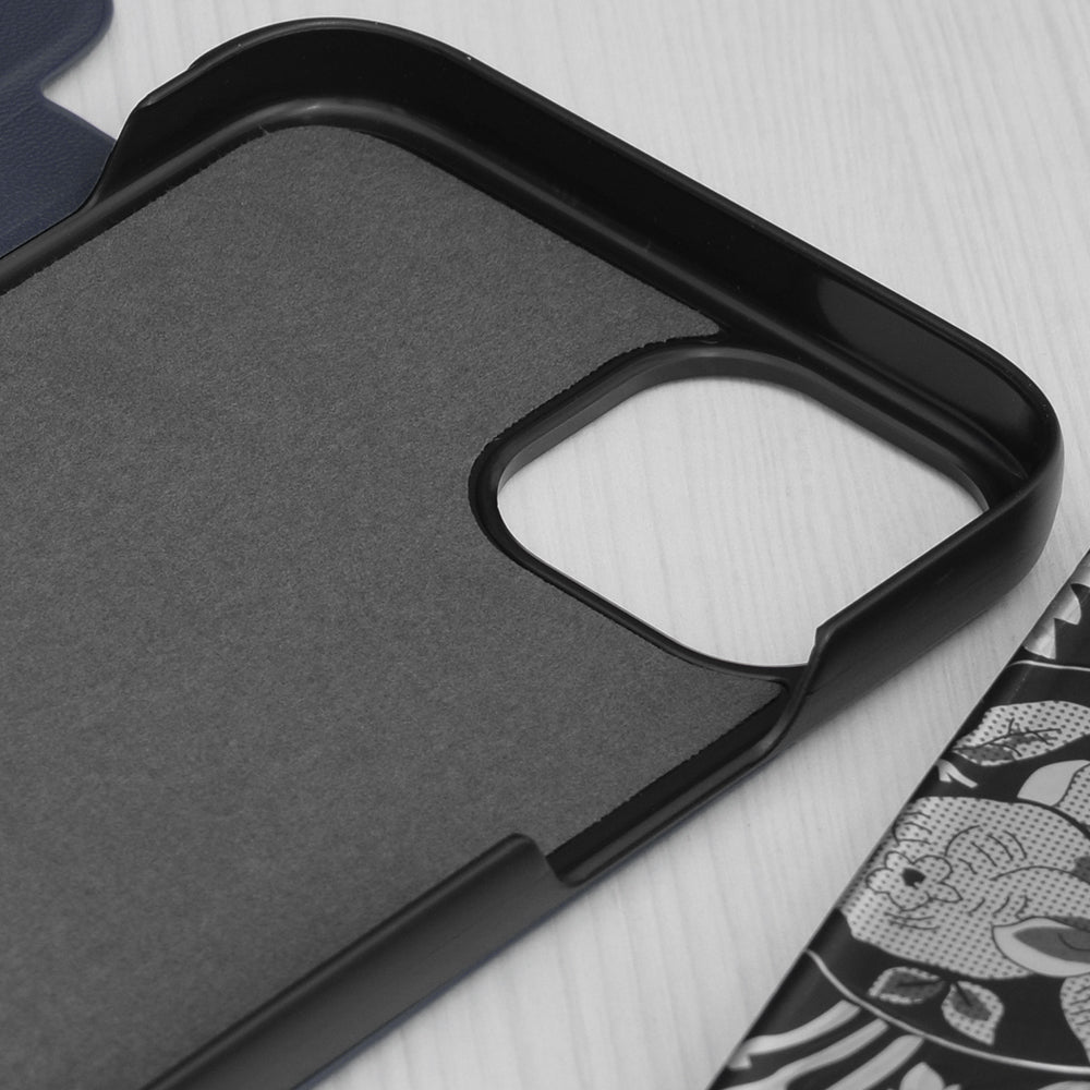 Custodia per Apple iPhone 15 Plus, Techsuit, eFold, Blu Scuro