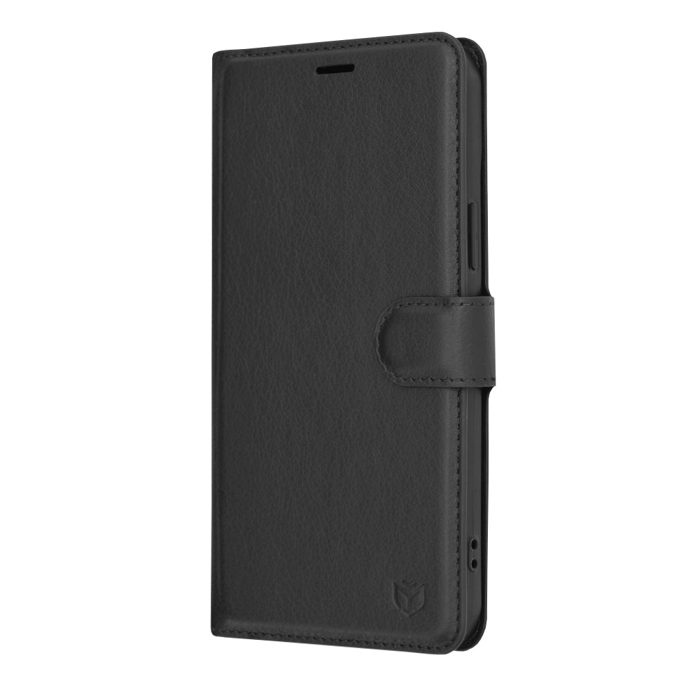 Custodia per Apple iPhone 15 Plus, Techsuit, Leather Folio, Nera
