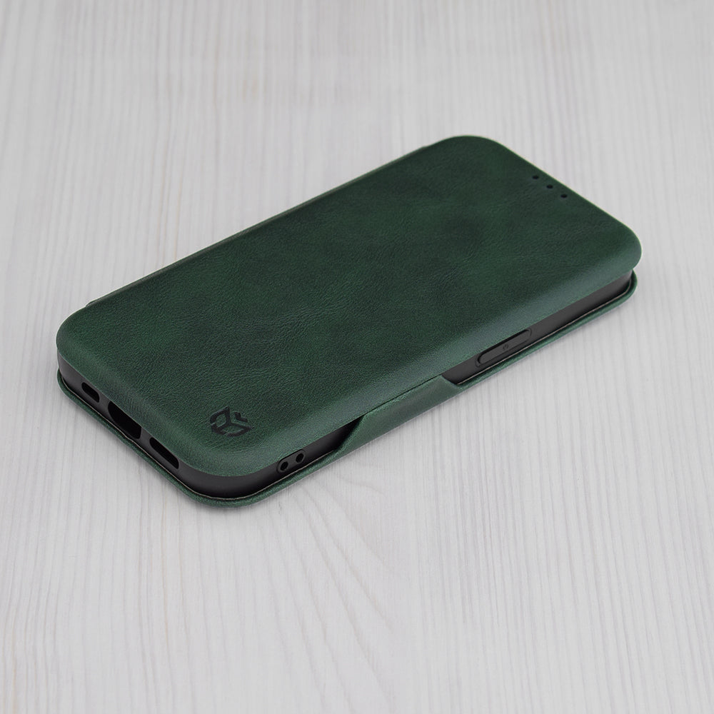 Custodia per Apple iPhone 15 Plus, Techsuit, Safe Wallet Plus, Verde