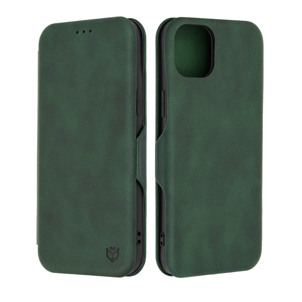 Custodia per Apple iPhone 15 Plus, Techsuit, Safe Wallet Plus, Verde