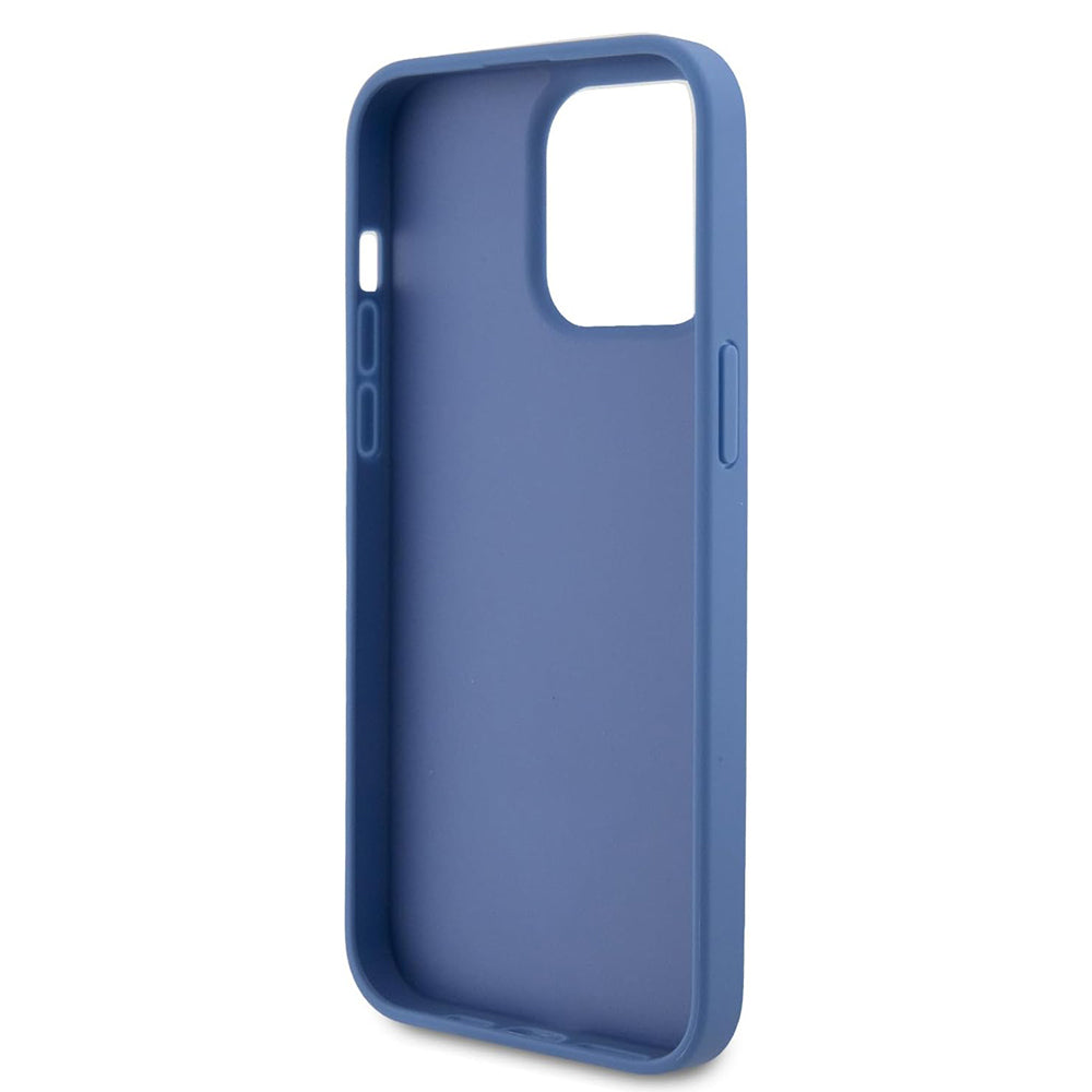Custodia per Apple iPhone 15 Pro, Guess, Crossbody 4G Metal Logo, Blu