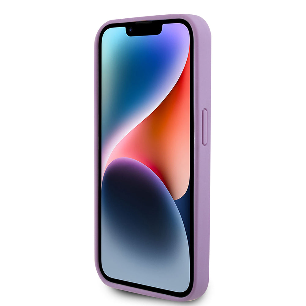 Custodia per Apple iPhone 15 Pro Max, Guess, 4G Stamped, Lilla Chiaro
