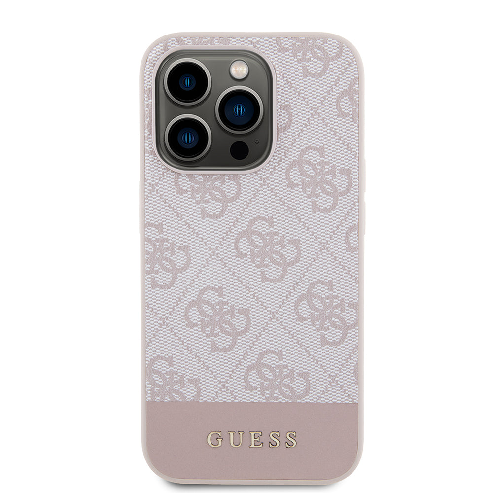 Case for Apple iPhone 15 Pro Max, Guess, 4G Stripe, Pink