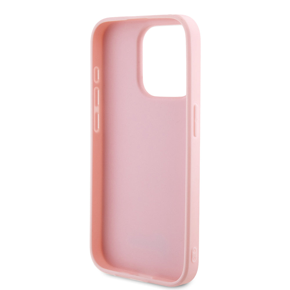 Custodia per Apple iPhone 15 Pro Max, Guess, Iridescent Metal Script, Rosa