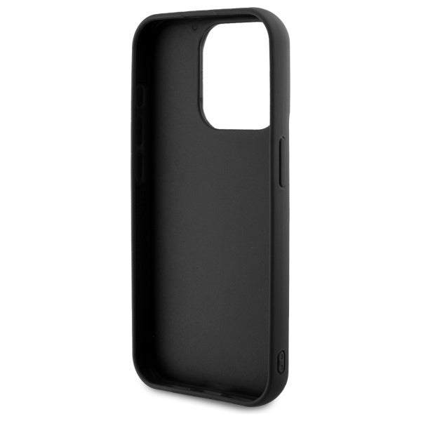Custodia per Apple iPhone 15 Pro Max, Karl Lagerfeld, 3D Rubber Signature, Nera