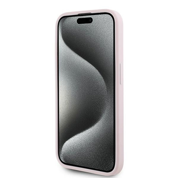 Custodia per Apple iPhone 15 Pro Max, Karl Lagerfeld, Diagonal Quilted Script, Rosa