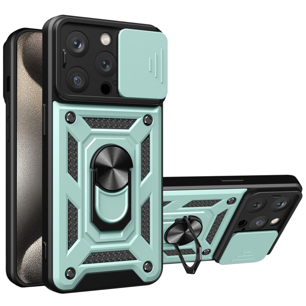 Custodia per Apple iPhone 15 Pro Max, Techsuit, CamShield, Verde