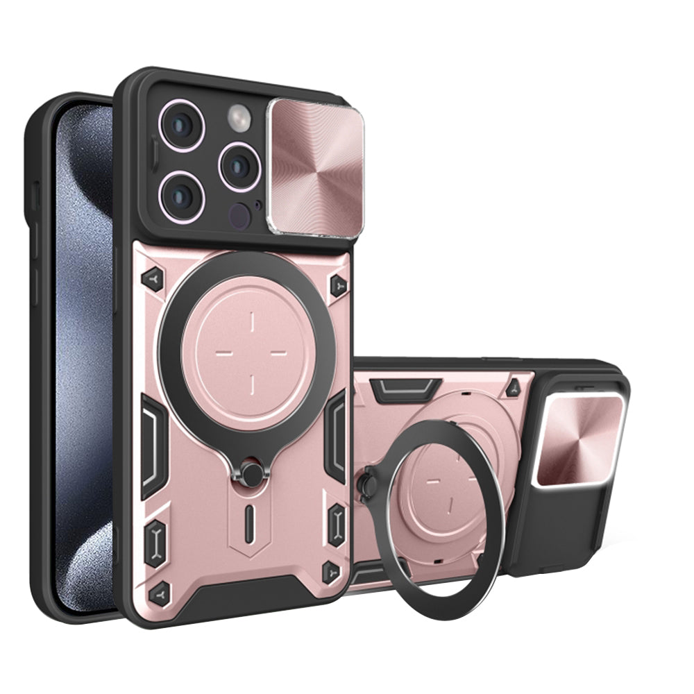 Custodia per Apple iPhone 15 Pro, Techsuit, CamGuard Pro, Rosa Oro