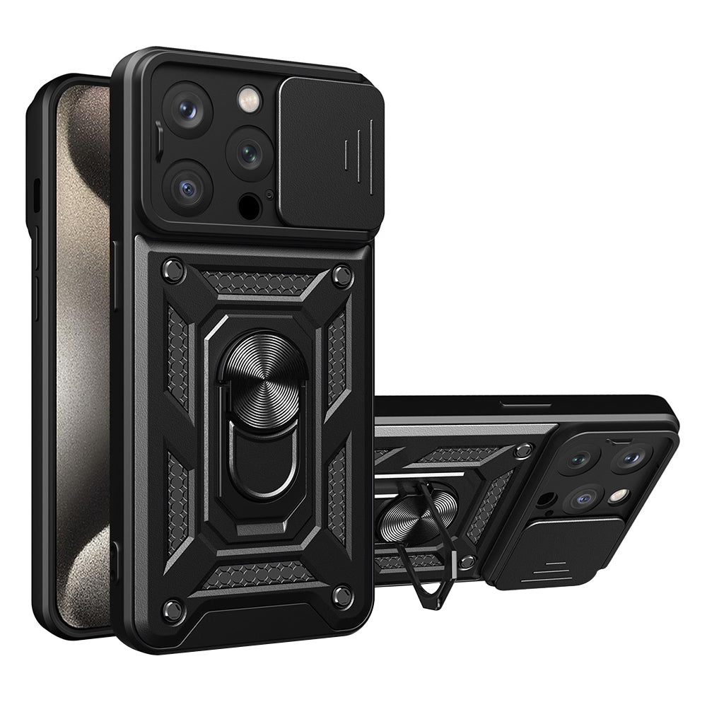 Custodia per Apple iPhone 15 Pro, Techsuit, CamShield, Nera