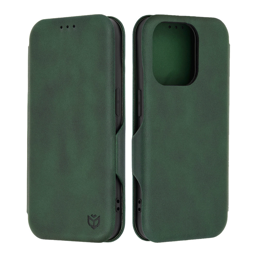 Custodia per Apple iPhone 15 Pro, Techsuit, Safe Wallet Plus, Verde
