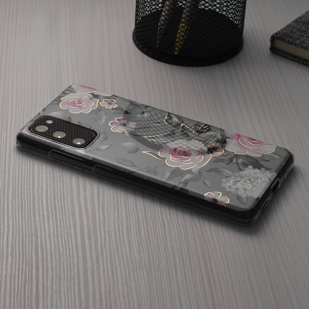 Custodia per Apple iPhone 15, Techsuit, Marble, Grigio