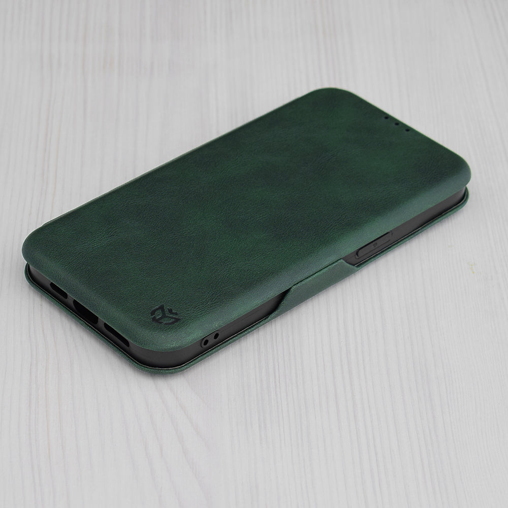 Custodia per Apple iPhone 15, Techsuit, Safe Wallet Plus, Verde
