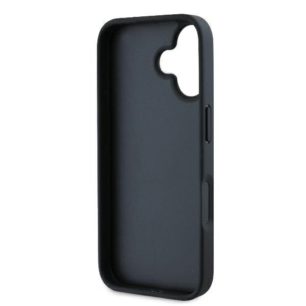Custodia per Apple iPhone 16, Karl Lagerfeld, Monogram Choupette's Head, Nera