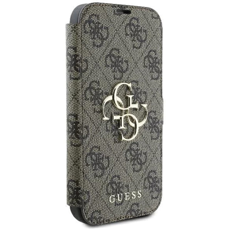 Custodia per Apple iPhone 16 Plus, Guess, 4G Book, Marrone
