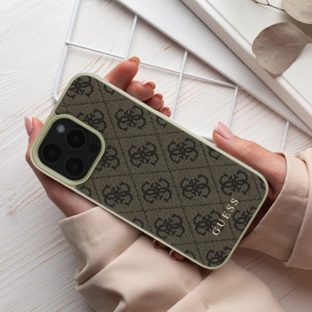 Custodia per Apple iPhone 16 Plus, Guess, 4G Charm, Nera