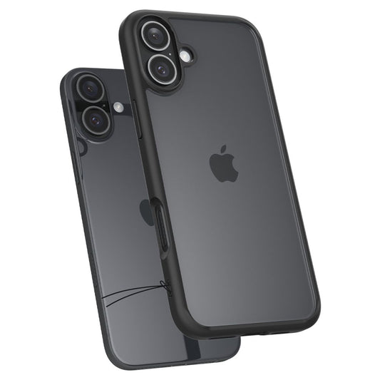 Custodia per Apple iPhone 16 Plus, Spigen, Ultra Hybrid, Nera Opaca