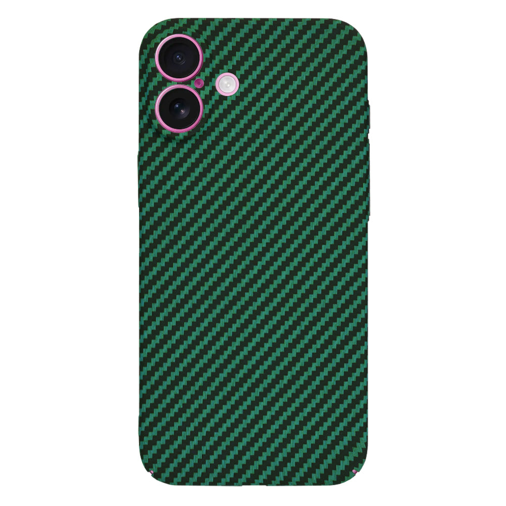Custodia per Apple iPhone 16 Plus, Techsuit, Carbonite FiberShell, Verde