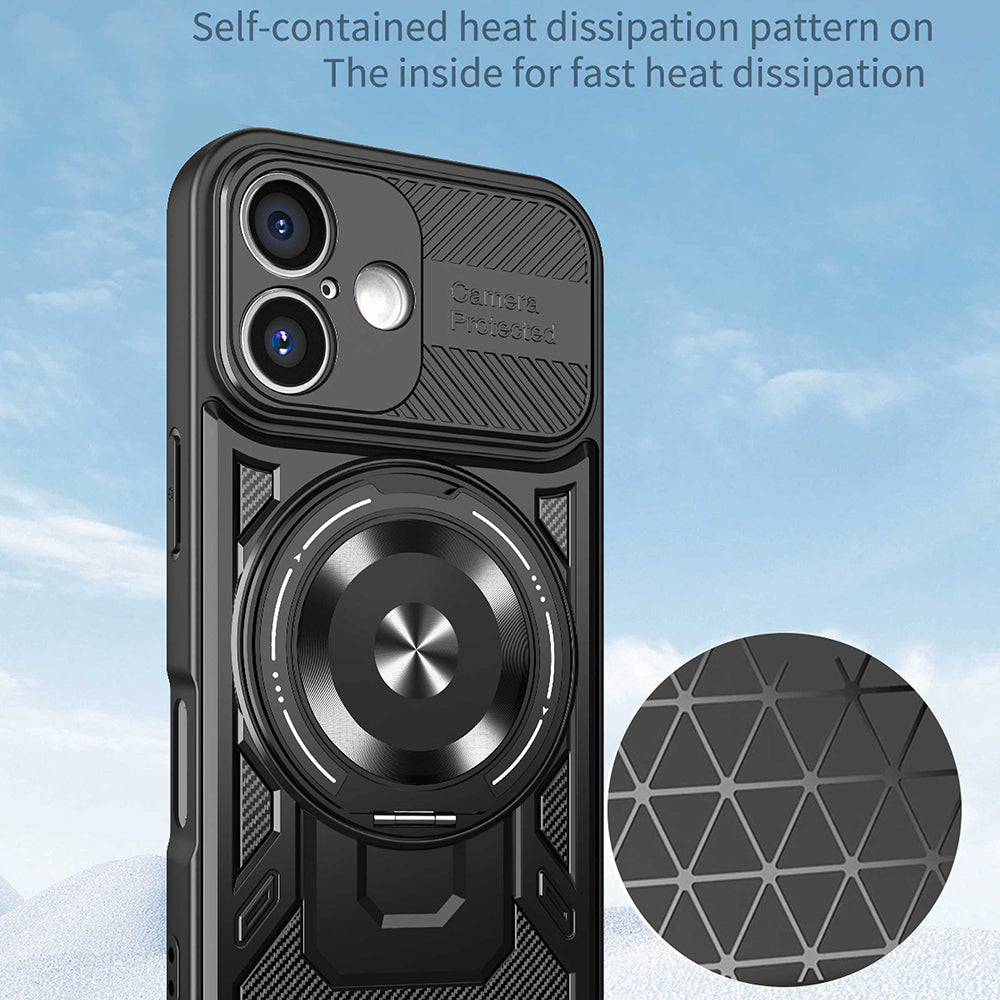 Custodia per Apple iPhone 16 Plus, Techsuit, RuggedCam, Blu