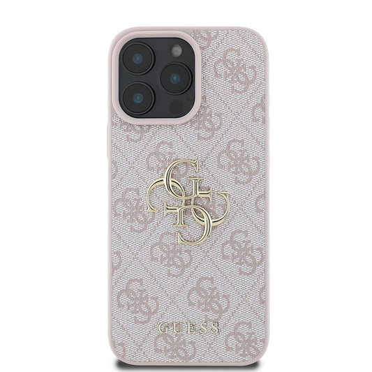 Custodia per Apple iPhone 16 Pro, Guess, 4G Big Logo, Rosa
