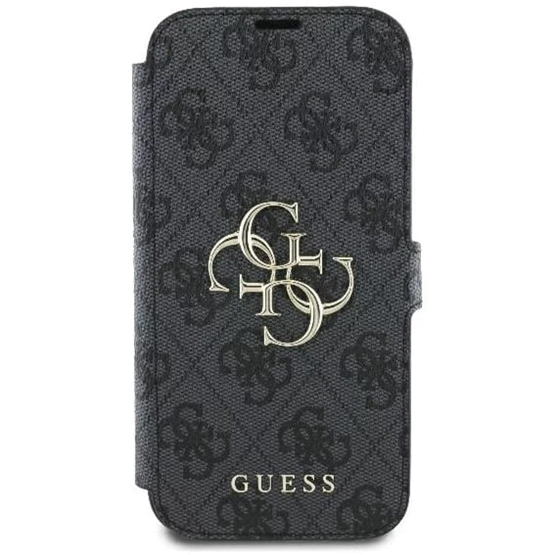 Custodia per Apple iPhone 16 Pro, Guess, 4G Book, Nera