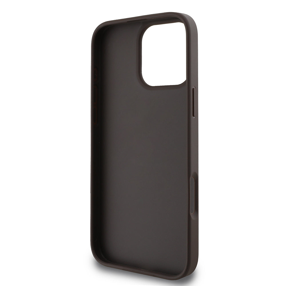 Custodia per Apple iPhone 16 Pro, Guess, 4G Classic, Marrone