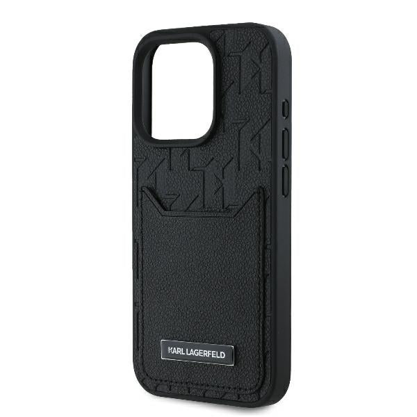 Case for Apple iPhone 16 Pro, Karl Lagerfeld, Cardslots Monogram, Black