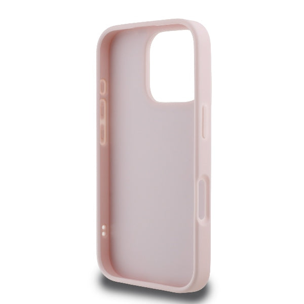 Custodia per Apple iPhone 16 Pro, Karl Lagerfeld, Diagonal Quilted Script, Rosa