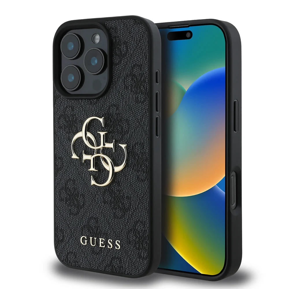 Custodia per Apple iPhone 16 Pro Max, Guess, 4G Big Logo, Nera