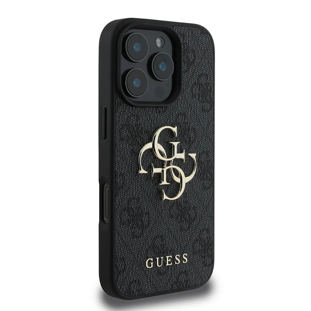 Custodia per Apple iPhone 16 Pro Max, Guess, 4G Big Logo, Nera