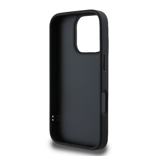 Custodia per Apple iPhone 16 Pro Max, Karl Lagerfeld, Diagonal Quilted Script, Nera
