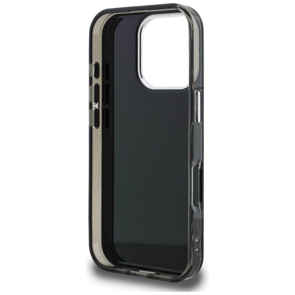 Custodia per Apple iPhone 16 Pro Max, Karl Lagerfeld, IML Aquarelle Logo Choupette, Nera