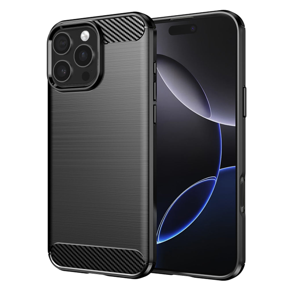 Custodia per Apple iPhone 16 Pro Max, Techsuit, Carbonio, Nera